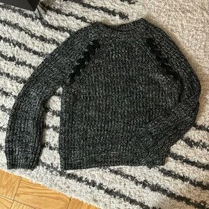 Anthropology JOA size L sweater cozy knit with ribbons